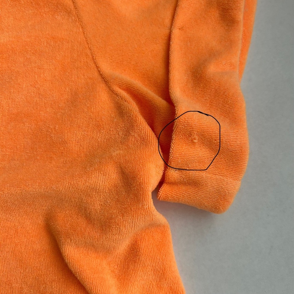 Show Me Your Mumu Women's Orange Terry Knit Parker Button Down Medium‎ - Picture 11 of 12
